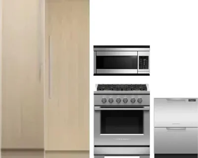 5 Piece Package Includes Refrigerator, Freezer, Range, Microwave And Dishwasher